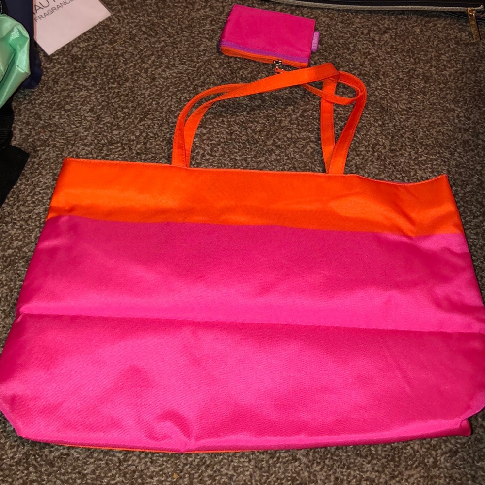 Pink and Orange fashionable tote